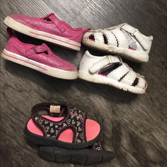 3 pairs of baby Girls Shoes 5 Garanimals - Picture 5 of 8